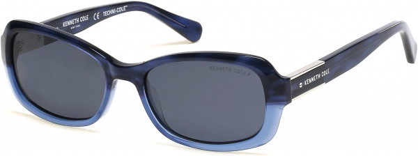Kenneth Cole New York KC7241 Sunglasses, 90D - Shiny Blue / Smoke Polarized