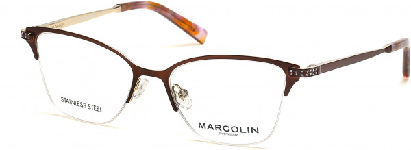 Marcolin MA5020 Eyeglasses, 049 - Matte Dark Brown