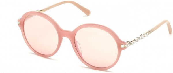 Swarovski SK0264 Sunglasses, 72S - Shiny Pink / Bordeaux Lenses