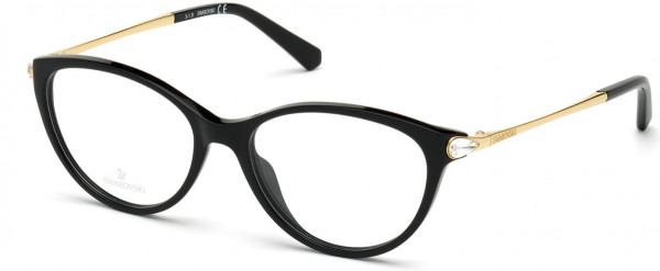 Swarovski SK5349 Eyeglasses, 001 - Shiny Black