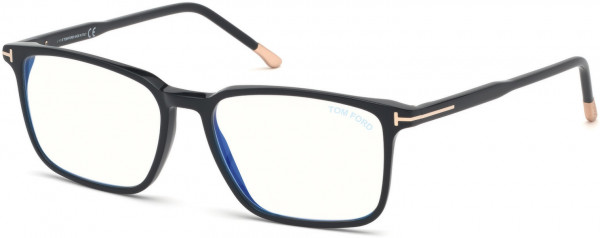 Tom Ford FT5607-B Eyeglasses, 001 - Shiny Black, Shiny Rose Gold 