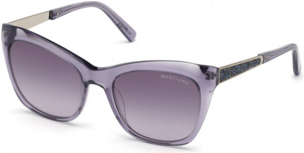 GUESS by Marciano GM0805 Sunglasses, 81Z - Shiny Violet / Gradient Or Mirror Violet