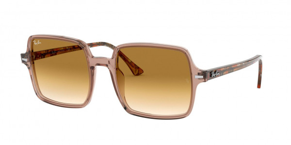 Ray-Ban RB1973 SQUARE II Sunglasses, 128151 SQUARE II TRANSPARENT LIGHT BR (BROWN)