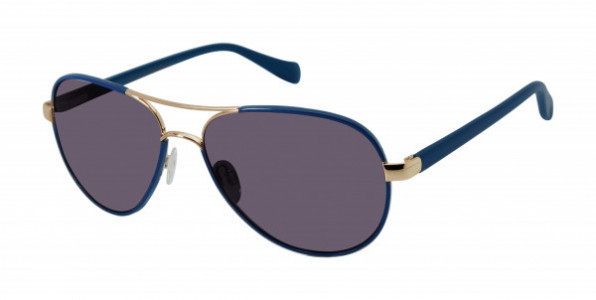 Tura by Lara Spencer LS505 Sunglasses, Navy/Gold (NAV)