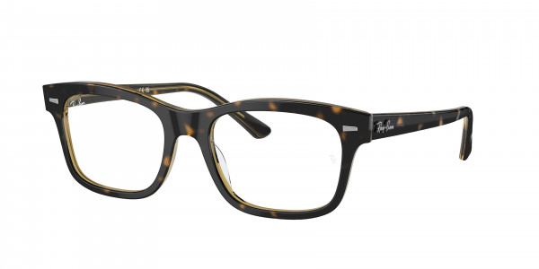 Ray-Ban Optical RX5383F Eyeglasses, 8285 HAVANA ON TRASPARENT (BROWN)