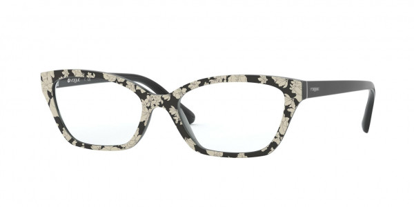 Vogue VO5289 Eyeglasses, 2768 TOP BLACK TEXTURE BEIGE/GREY (BLACK)