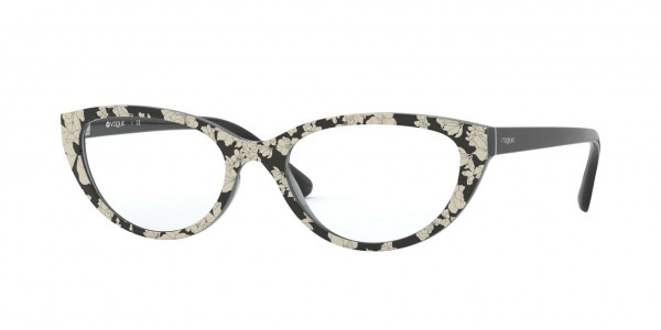Vogue VO5290 Eyeglasses, 2768 TOP BLACK TEXTURE BEIGE/GREY (BLACK)