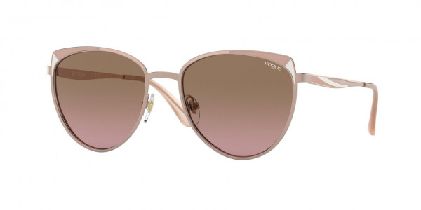 Vogue VO4151S Sunglasses, 507514 TOP ROSE GOLD/MATTE PINK WHITE (GOLD)