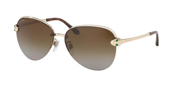 Bvlgari BV6121KB Sunglasses, 2041T5 PALE GOLD PLATED (GOLD)