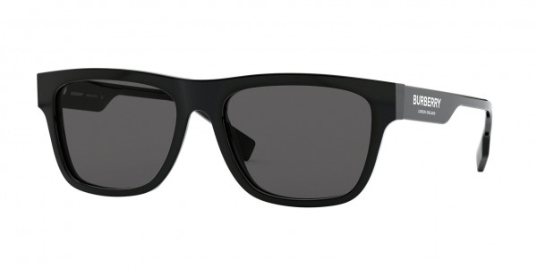 Burberry BE4293 Sunglasses, 380687 TOP BLACK ON VINTAGE CHECK GRE (BLACK)
