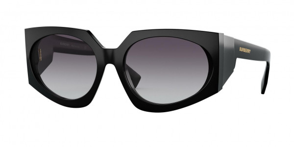 Burberry BE4306 JUNO Sunglasses, 30018G JUNO BLACK GREY GRADIENT (BLACK)