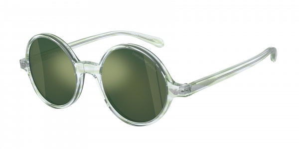 Emporio Armani EA 501M Sunglasses, 60216R CRYSTAL STRIPED GREEN DARK GRE (GREEN)