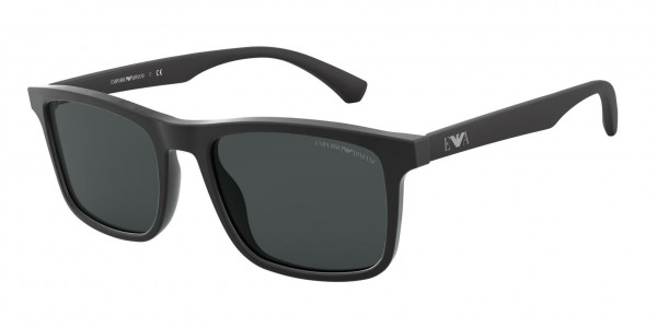 Emporio Armani EA4137 Sunglasses, 504287 MATTE BLACK GREY (BLACK)