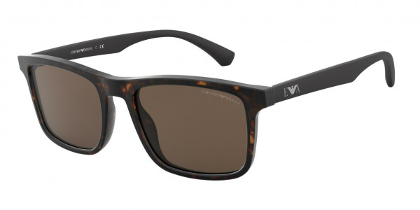 Emporio Armani EA4137F Sunglasses, 508973 MATTE HAVANA BROWN (TORTOISE)