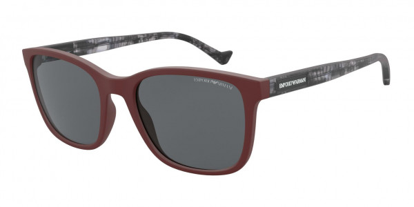 Emporio Armani EA4139 Sunglasses, 575187 MATTE BORDEAUX GREY (RED)
