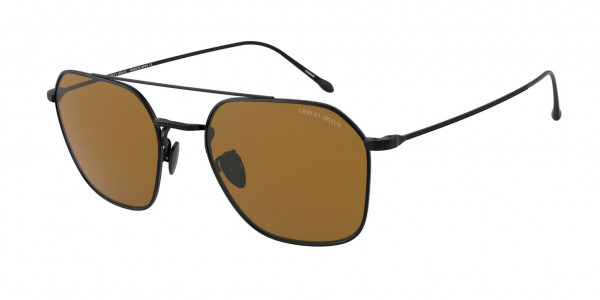 Giorgio Armani AR6095T Sunglasses, 327733 MATTE BLACK BROWN (BLACK)