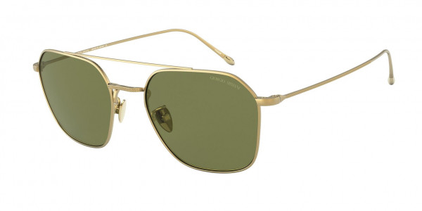 Giorgio Armani AR6095T Sunglasses, 32814E BRUSHED SOFT GOLD GREEN (GOLD)