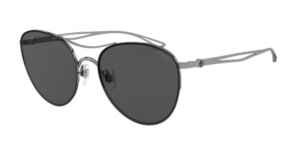 Giorgio Armani AR6101 Sunglasses, 301087 GUNMETAL GREY (GREY)