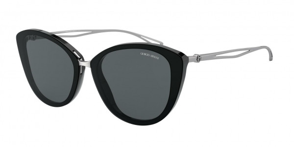 Giorgio Armani AR8123 Sunglasses, 500187 BLACK GREY (BLACK)