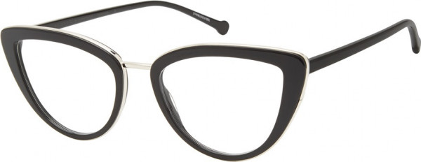 Colors In Optics C1112 CAMI Eyeglasses, OX BLACK/SILVER