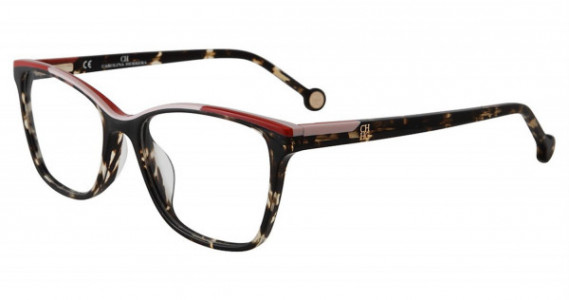 Carolina Herrera VHE820K Eyeglasses, Tortoise Red Trim 0780