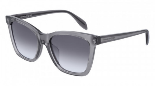 Alexander McQueen AM0238SA Sunglasses, 001 - GREY with GREY lenses