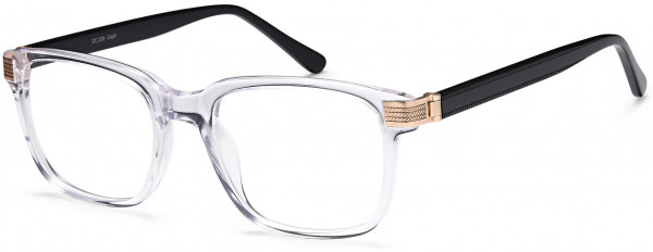 Di Caprio DC338 Eyeglasses, Crystal Black