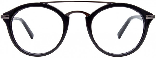 BMW Eyewear B6071 Eyeglasses, 090 - Black & Shiny Dark Grey