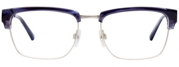 BMW Eyewear B6066 Eyeglasses, 050 - Dark Blue Marbled & Steel