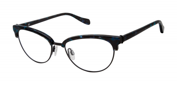Tura by Lara Spencer LS123 Eyeglasses, Blue Tortoise/Black (BLU)