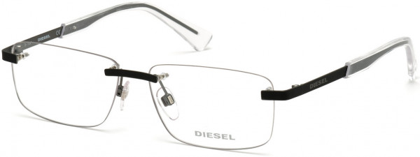 Diesel DL5352 Eyeglasses, 002 - Matte Black