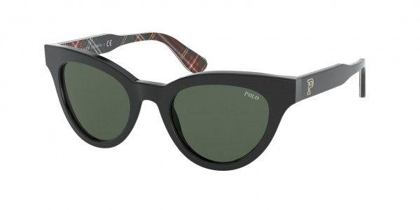 Polo PH4157 Sunglasses, 500171 SHINY BLACK GREEN (BLACK)