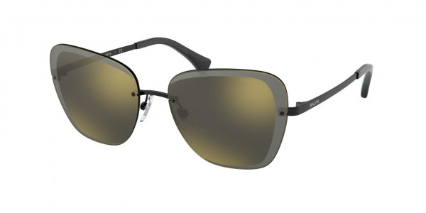 Ralph RA4129 Sunglasses, 93876G SHINY BLACK MIRROR SILVER (BLACK)