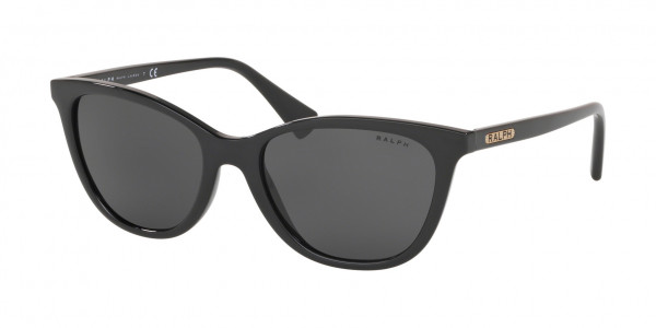 Ralph RA5259 Sunglasses, 500187 SHINY BLACK GREY (BLACK)