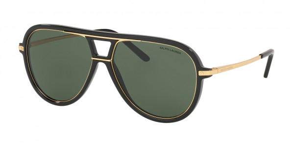 Ralph Lauren RL8177 Sunglasses, 500171 SHINY BLACK GREEN (BLACK)