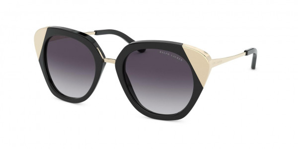 Ralph Lauren RL8178 Sunglasses, 50018G SHINY BLACK GRADIENT GREY (BLACK)