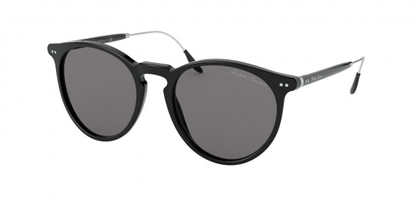 Ralph Lauren RL8181P Sunglasses, 5001R5 SHINY BLACK GREY (BLACK)
