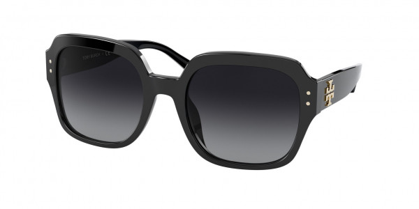 Tory Burch TY7143U Sunglasses, 1326T3 BLACK GREY GRADIENT POLAR (BLACK)