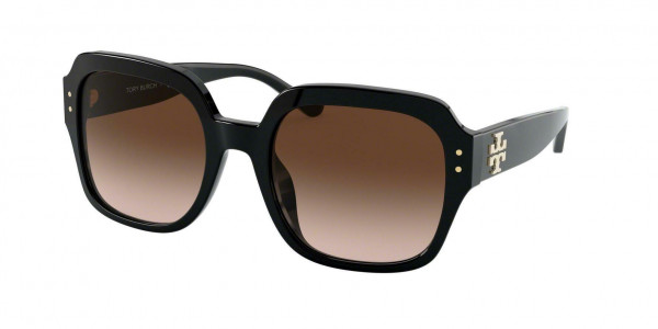 Tory Burch TY7143U Sunglasses, 170913 BLACK DARK BROWN GRADIENT (BLACK)
