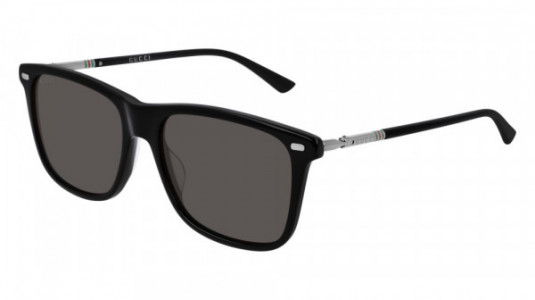 Gucci GG0518S Sunglasses, 001 - BLACK with RUTHENIUM temples and GREY lenses