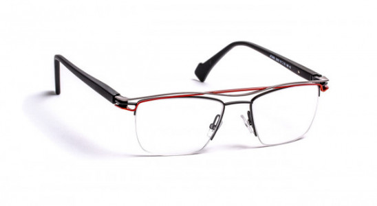 J.F. Rey JF2880 Eyeglasses, BLACK/RUTHENIUM/RED (0000)