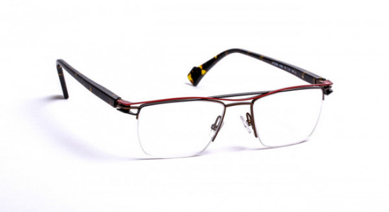 J.F. Rey JF2880 Eyeglasses, KAKHI / RED / BLACK (4390)