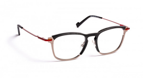 J.F. Rey JF2869 Eyeglasses, SCRACHED BLACK / SATIN GUN / SATIN RED (0030)