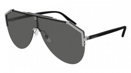 Gucci GG0584S Sunglasses, 001 - RUTHENIUM with BLACK temples and GREY lenses