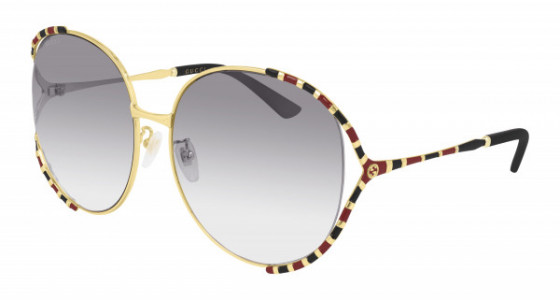 Gucci GG0595S Sunglasses, 006 - GOLD with GREY lenses