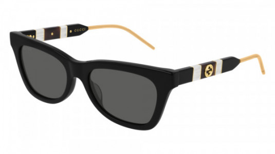 Gucci GG0598S Sunglasses, 001 - BLACK with GREY lenses