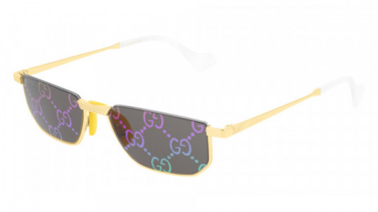 Gucci GG0627S Sunglasses, 002 - GOLD with MULTICOLOR lenses