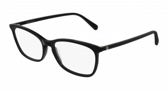 Gucci GG0548O Eyeglasses, 005 - BLACK with TRANSPARENT lenses