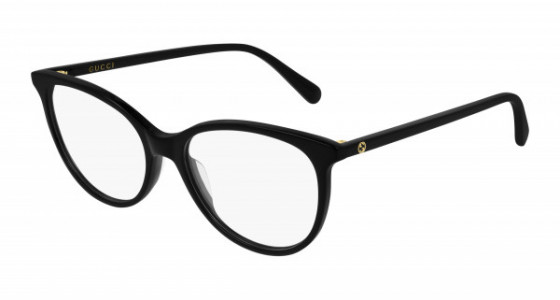 Gucci GG0550O Eyeglasses, 005 - BLACK with TRANSPARENT lenses