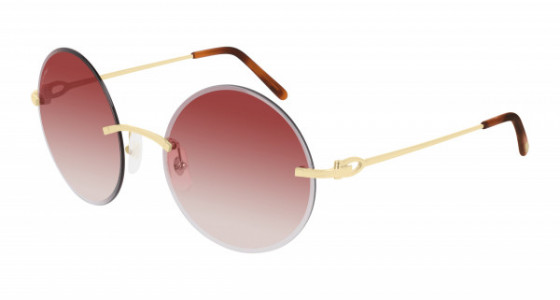 Cartier CT0002RS Sunglasses, 001 - GOLD with ORANGE lenses